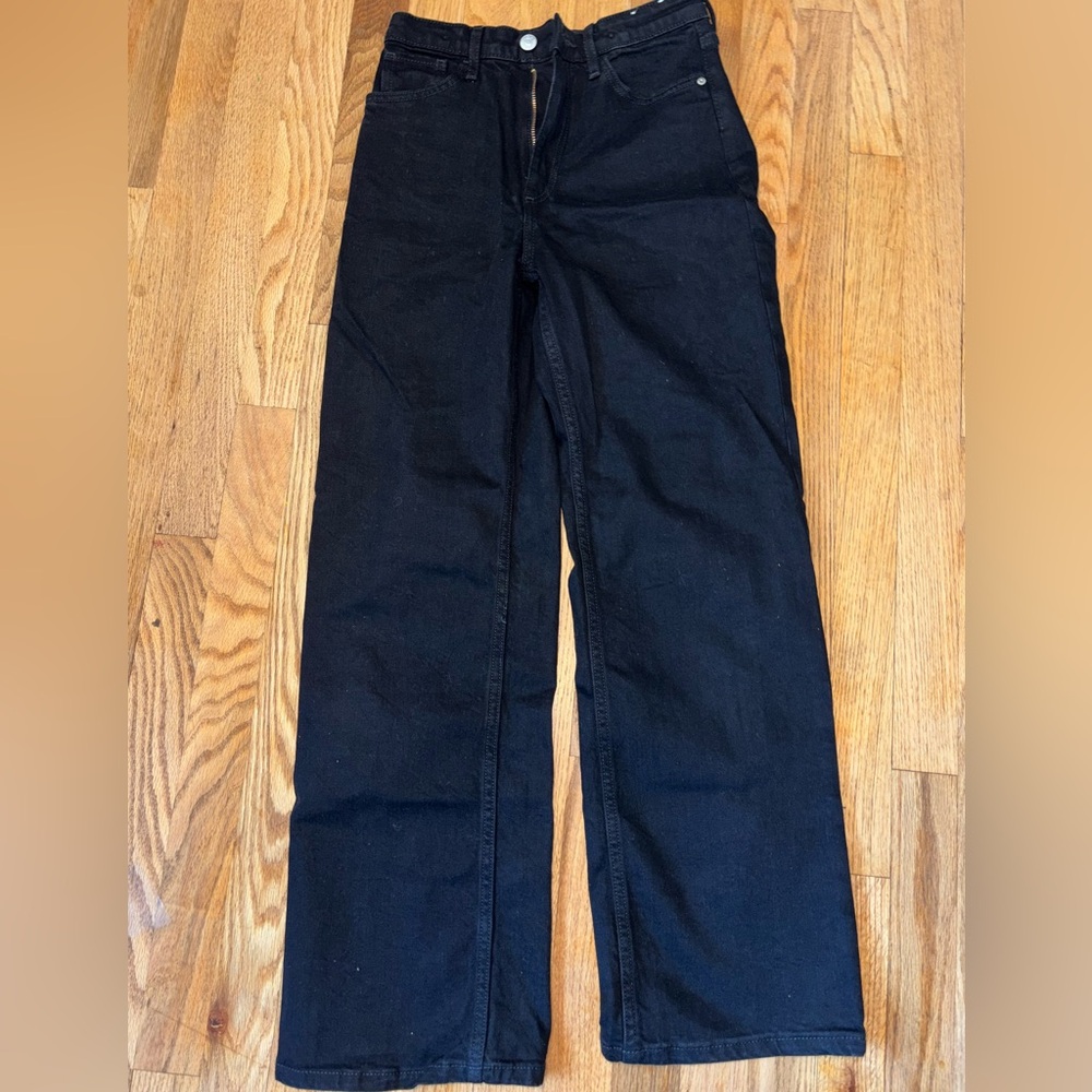 H&M Black Wide-Leg Jeans